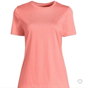 Land's End Women Plus Size Relaxed Supima Cotton Crew Neck T Shirt